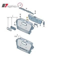 Audi RS3 8V Bevestigings element voor RS3 grille embleem 